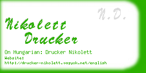 nikolett drucker business card